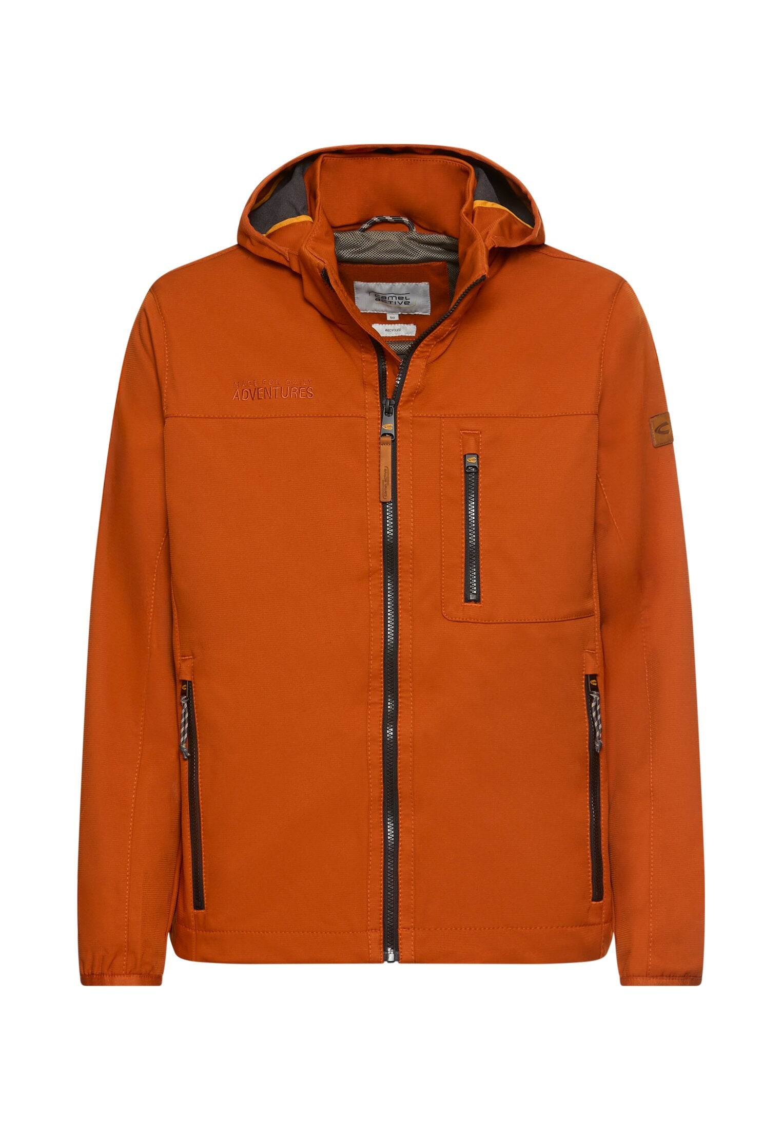 Softshelljacke mit abnehmbarer Kapuze - 55-Cinnamon - Orange
