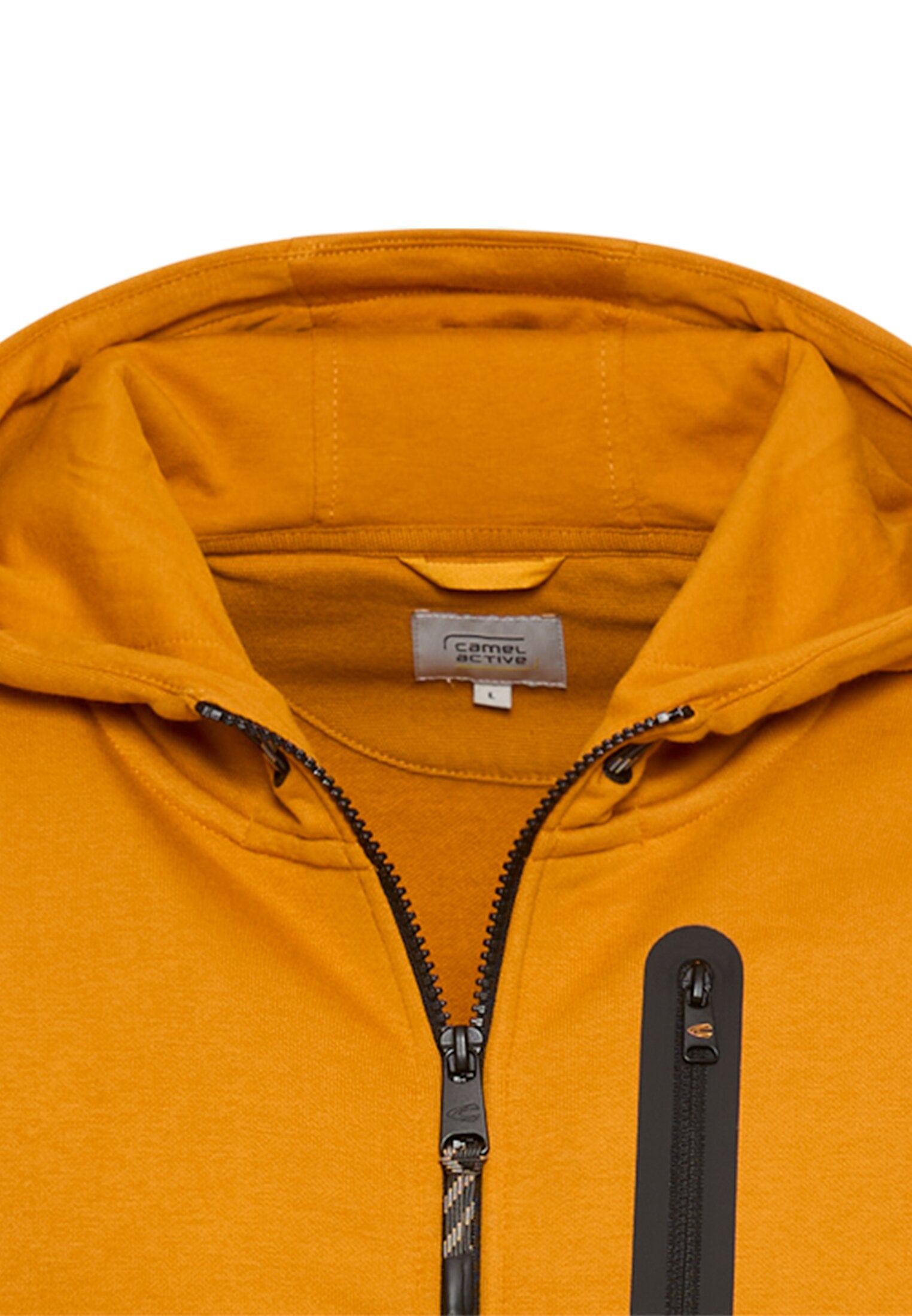 Sweatshirtjacke aus Baumwollmix - 67-Burned Yellow - Orange