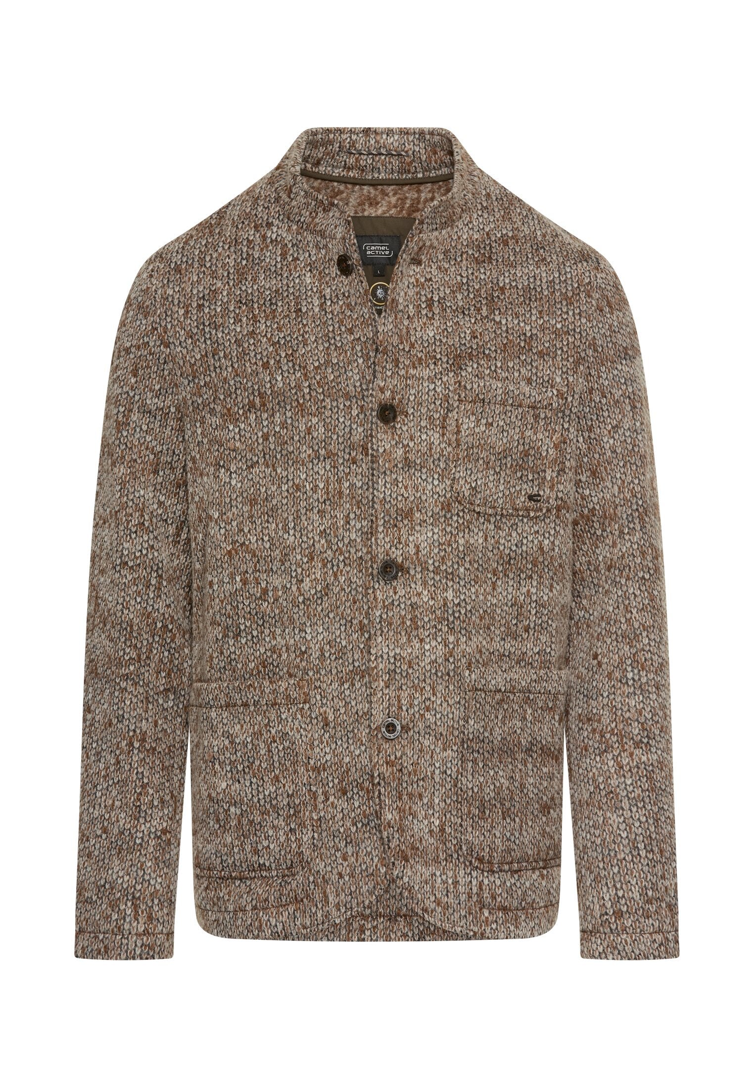 Übergangsjacke aus Wollmix - 27-Dark Brown - Braun