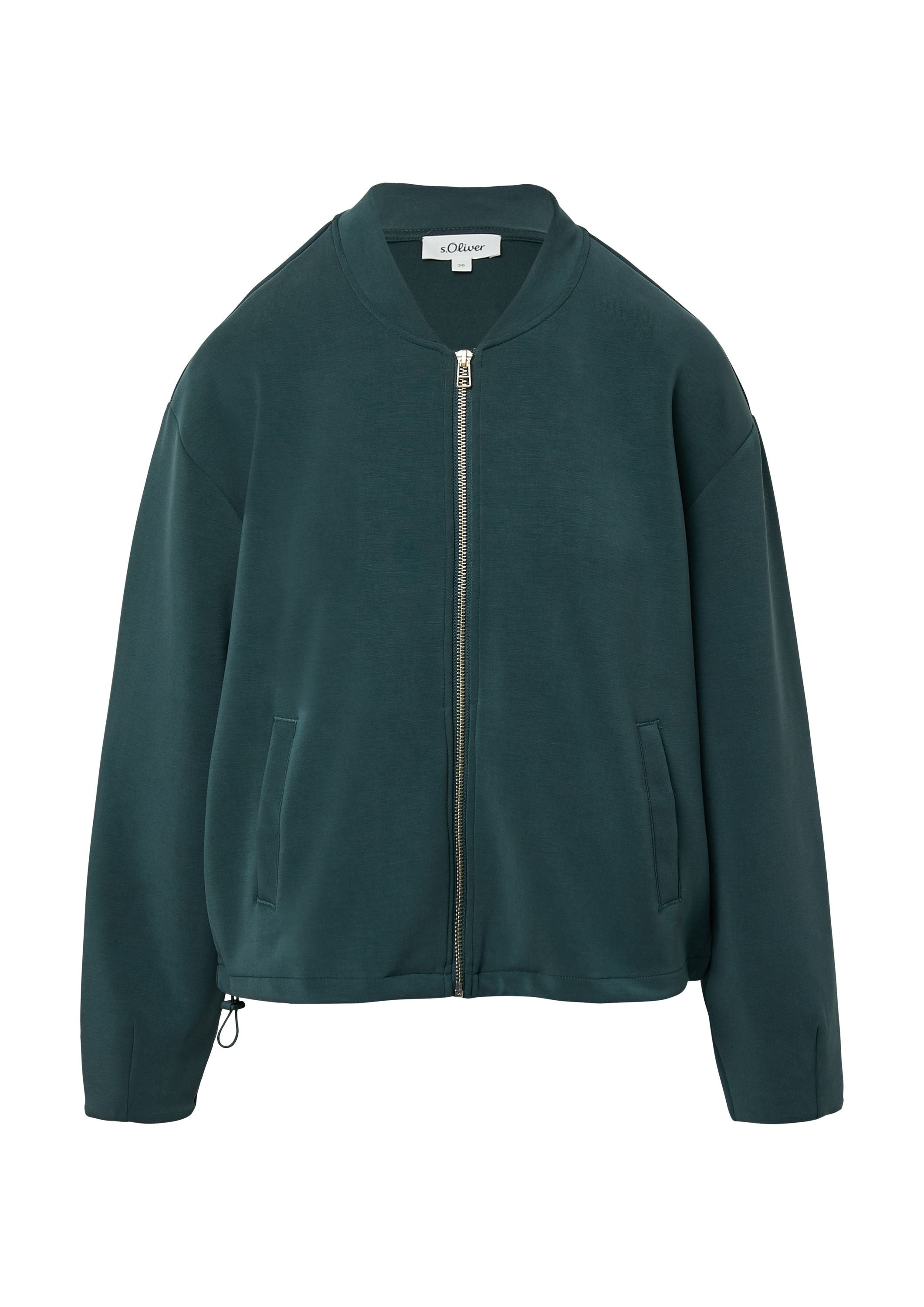 Sweatshirtjacke - 6933-BLUE GREEN - Grün