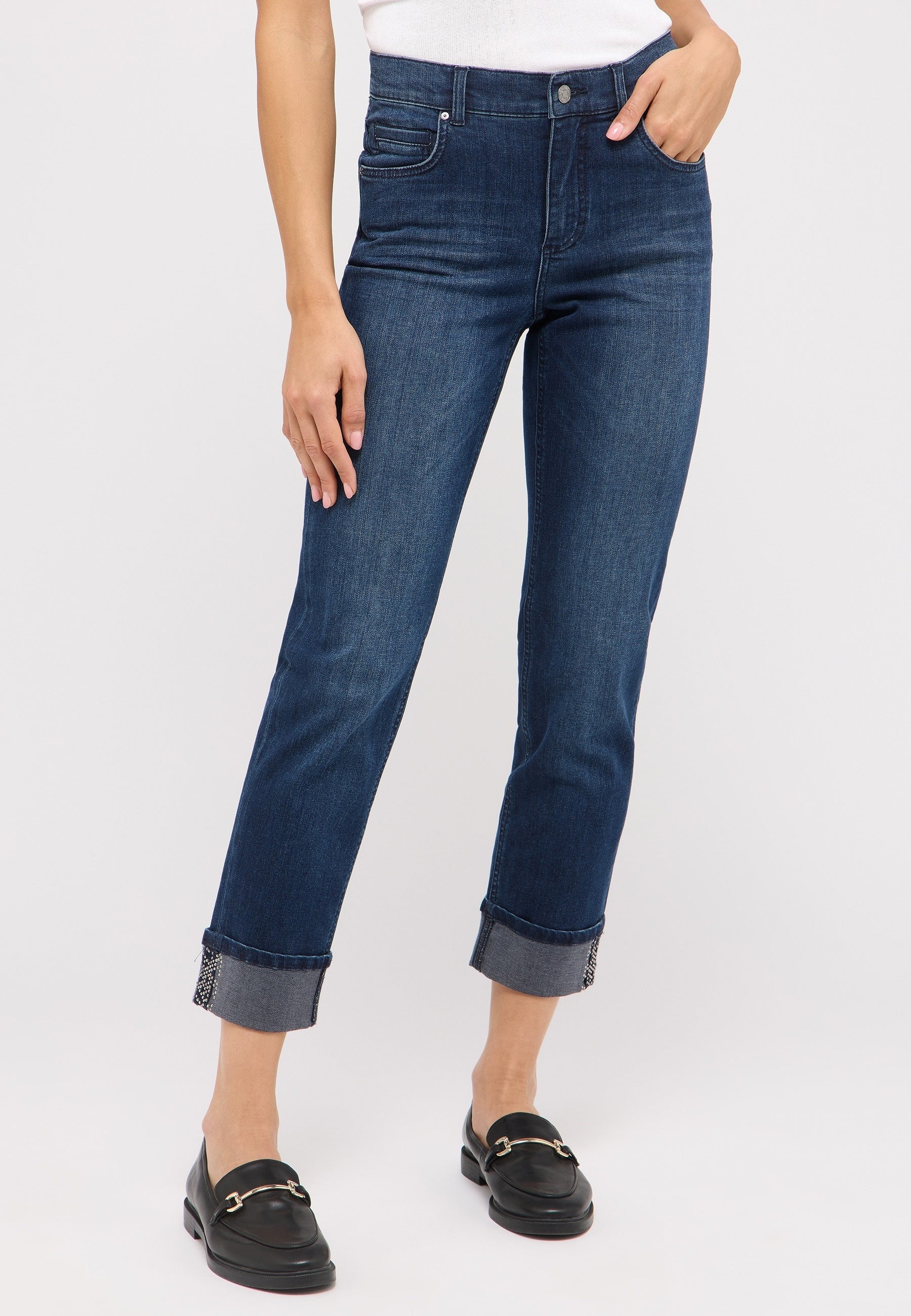 Jeans CICI CROP GLAM Slim Fit - 3258-blue used - Blau