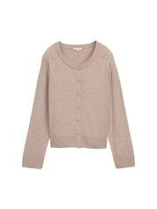 Cardigan - 38330-soft taupe melange - Beige