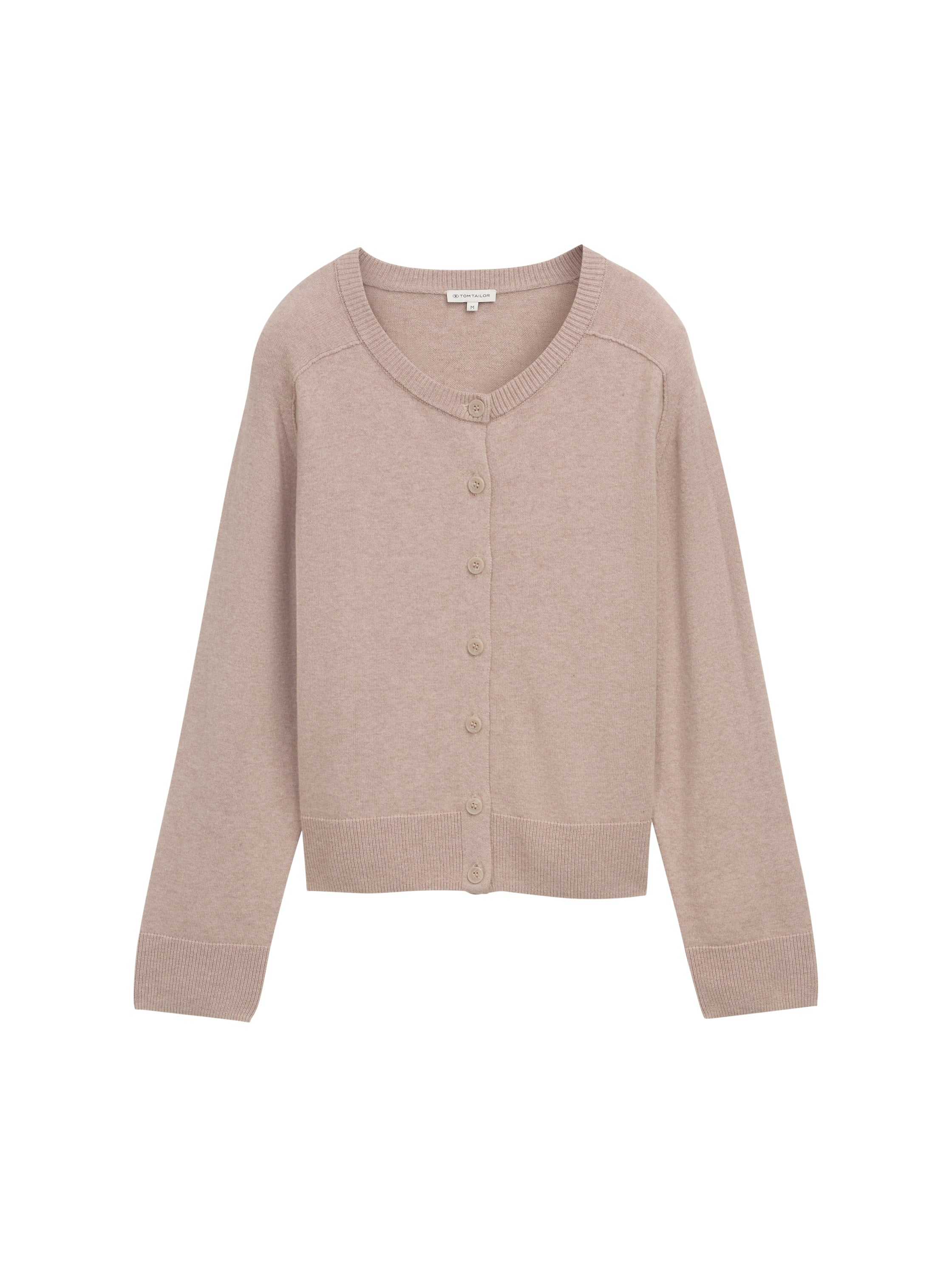 Cardigan - 38330-soft taupe melange - Beige