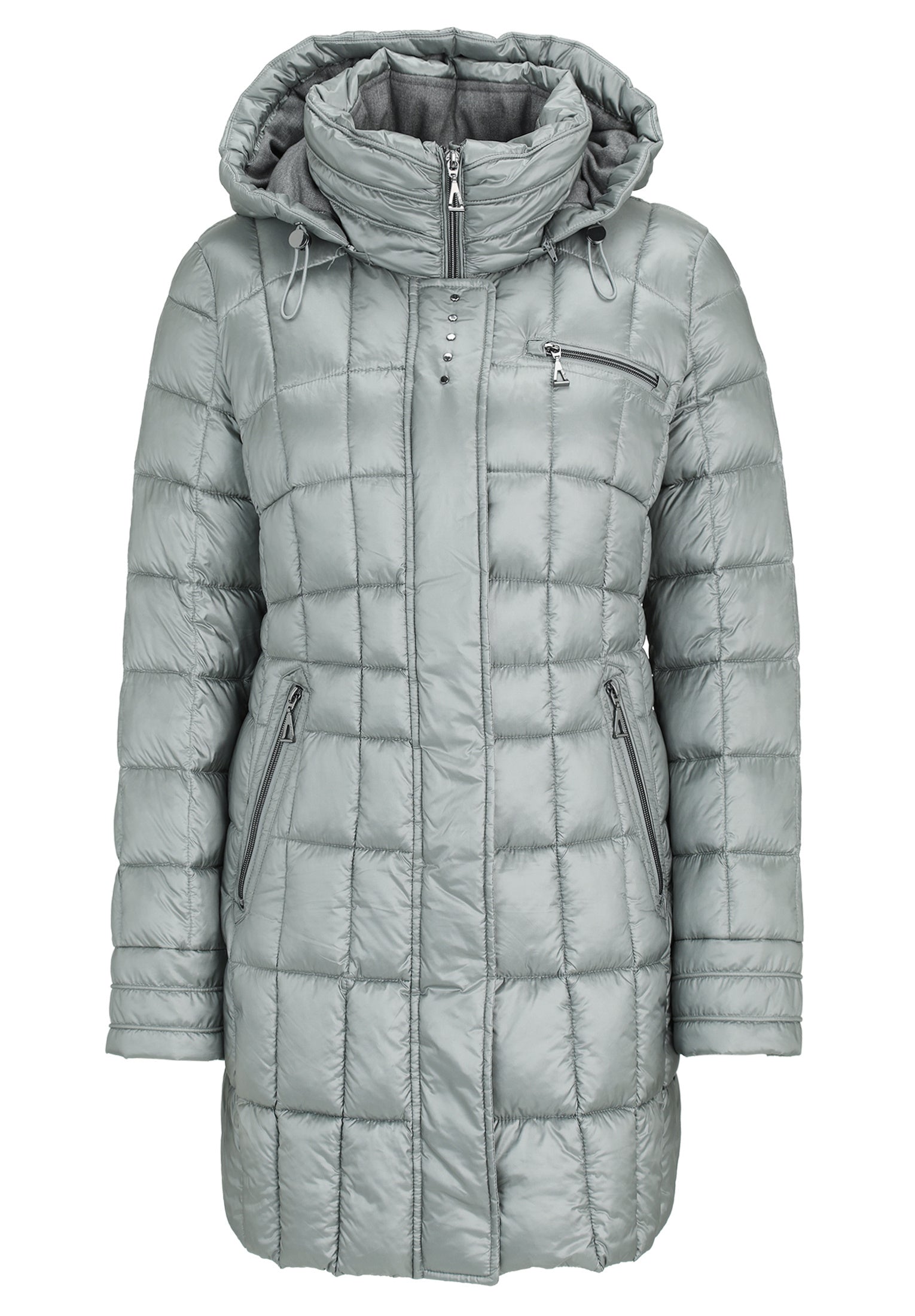 Steppmantel mit abnehmbarer Kapuze - 5722-Sea Spray - Blau