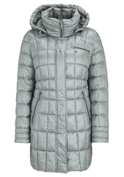 Steppmantel mit abnehmbarer Kapuze - 5722-Sea Spray - Blau