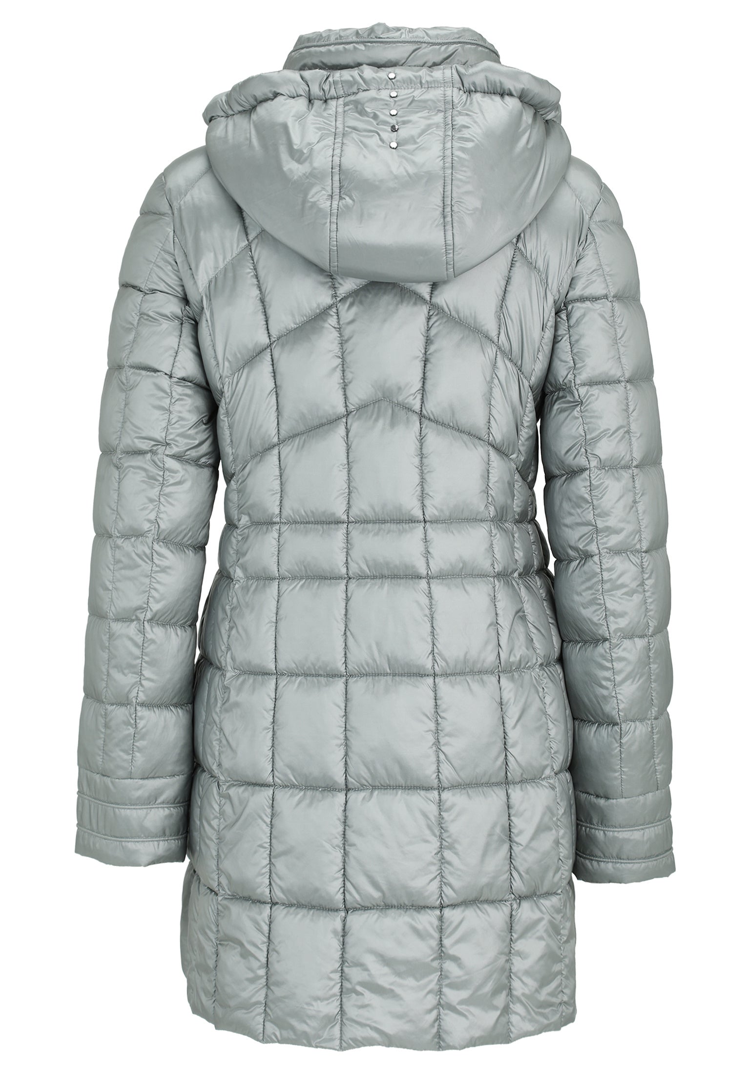 Steppmantel mit abnehmbarer Kapuze - 5722-Sea Spray - Blau
