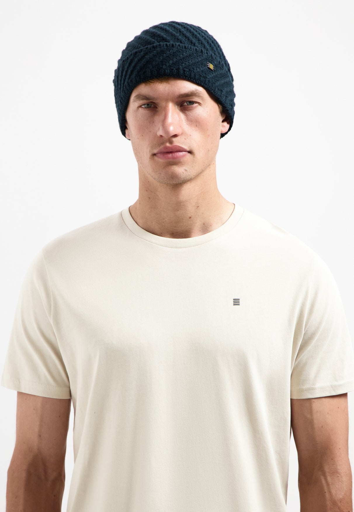 T-Shirt aus Baumwolle - 013-Kit - Beige