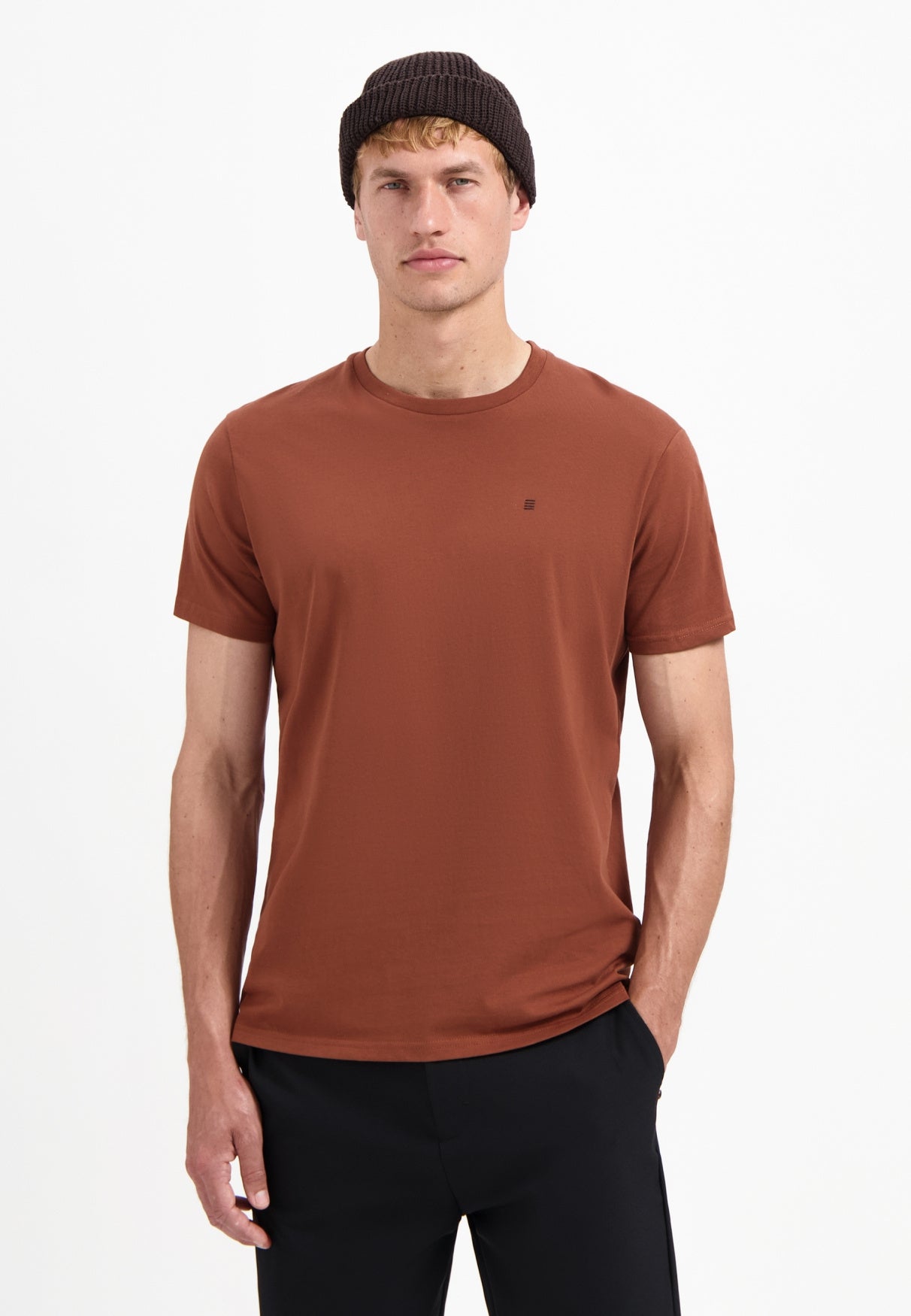 T-Shirt aus Baumwolle - 141-Terra - Braun
