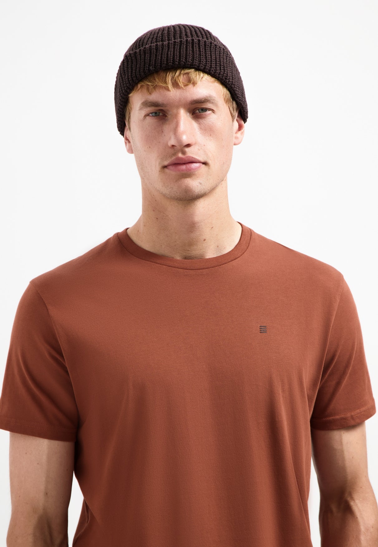 T-Shirt aus Baumwolle - 141-Terra - Braun