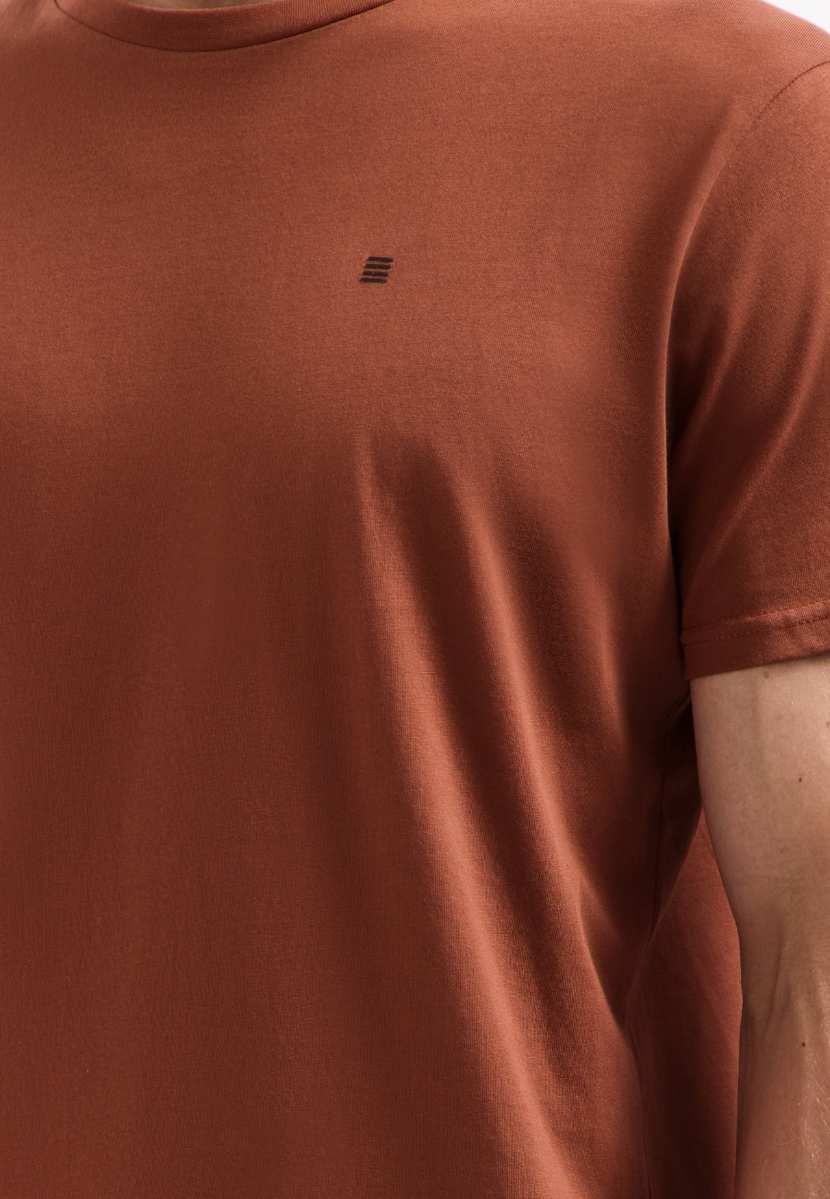 T-Shirt aus Baumwolle - 141-Terra - Braun