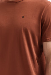 T-Shirt aus Baumwolle - 141-Terra - Braun