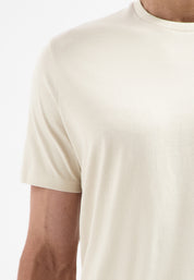 T-Shirt aus Baumwolle - 013-Kit - Beige