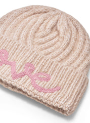 Strickmütze LOVE - BEI2 - Beige