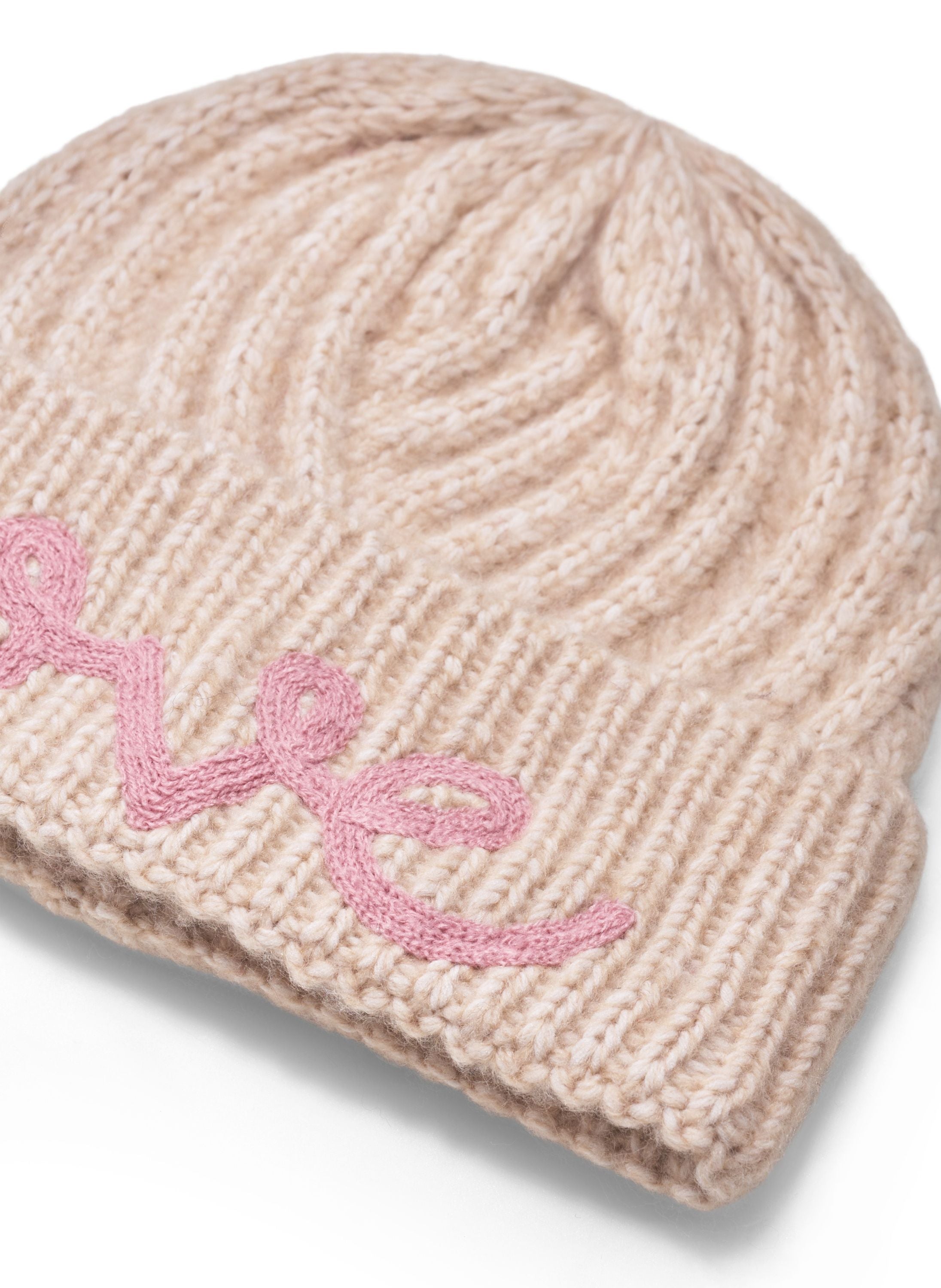 Strickmütze LOVE - BEI2 - Beige