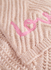 Schal LOVE - BEI2 - Beige