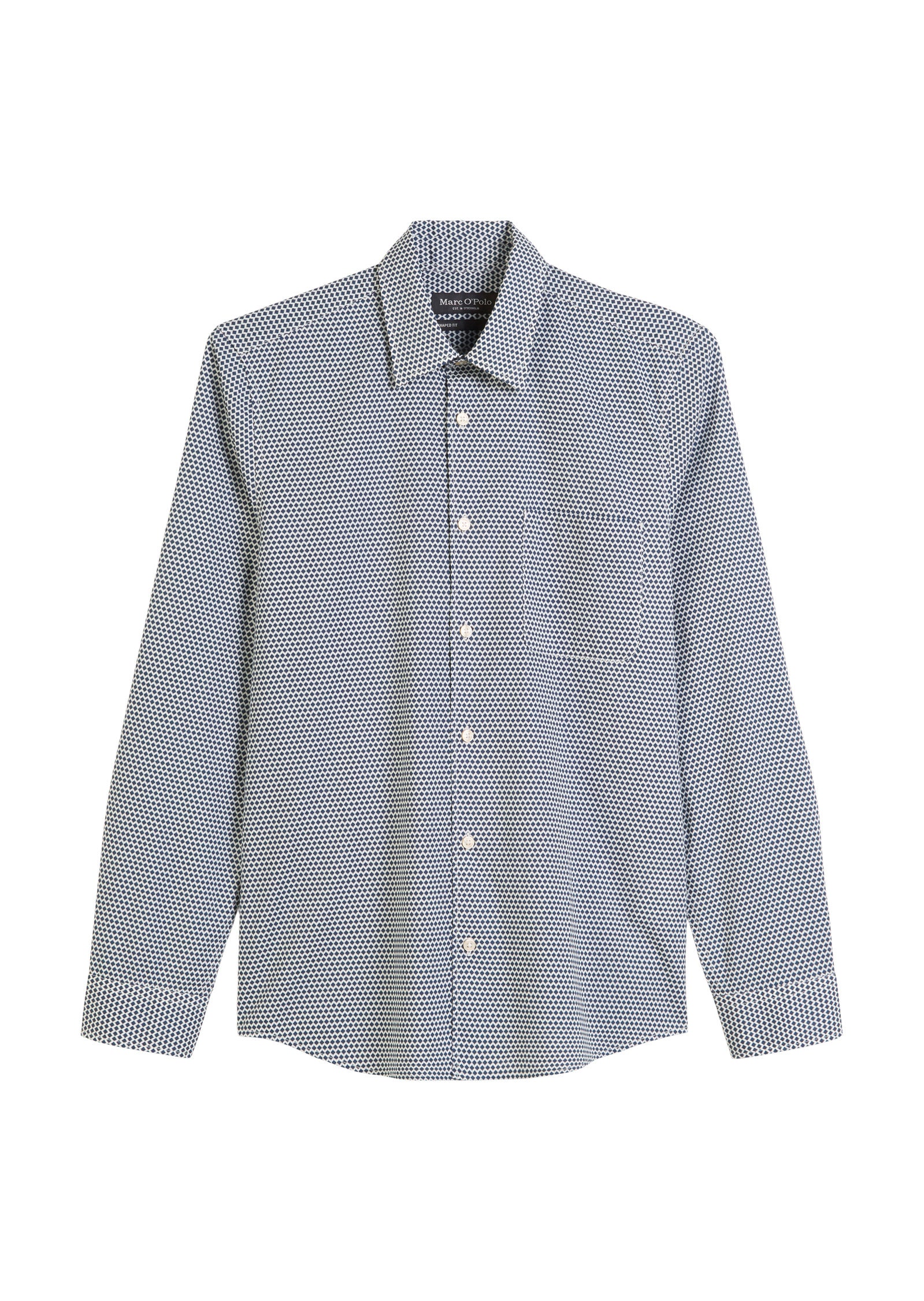 Freizeithemd Shaped Fit - I84-multi/ blue daze - Blau
