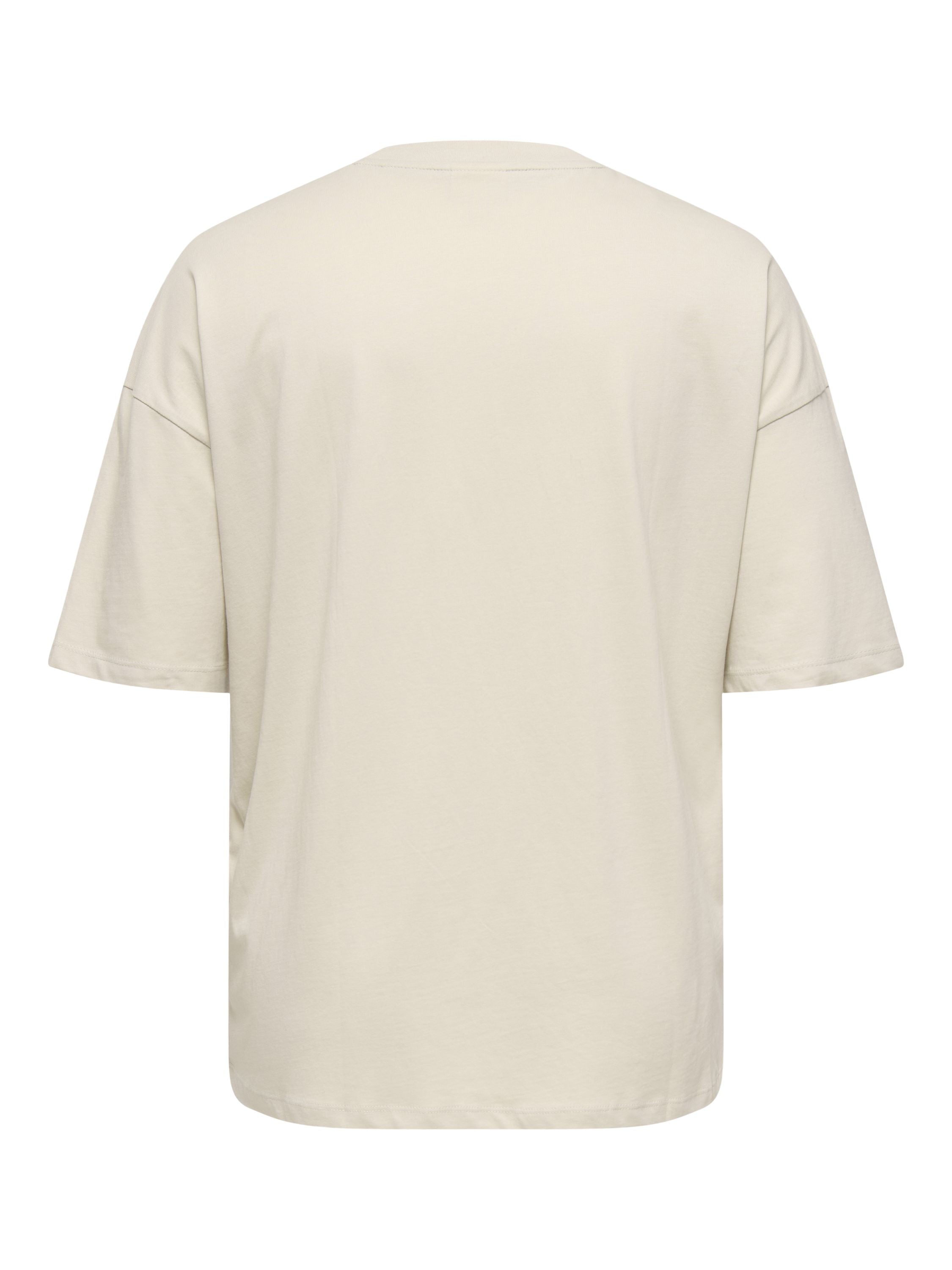 T-Shirt aus Bio-Baumwolle - Pumice Stone/Leo Cherry - Weiß