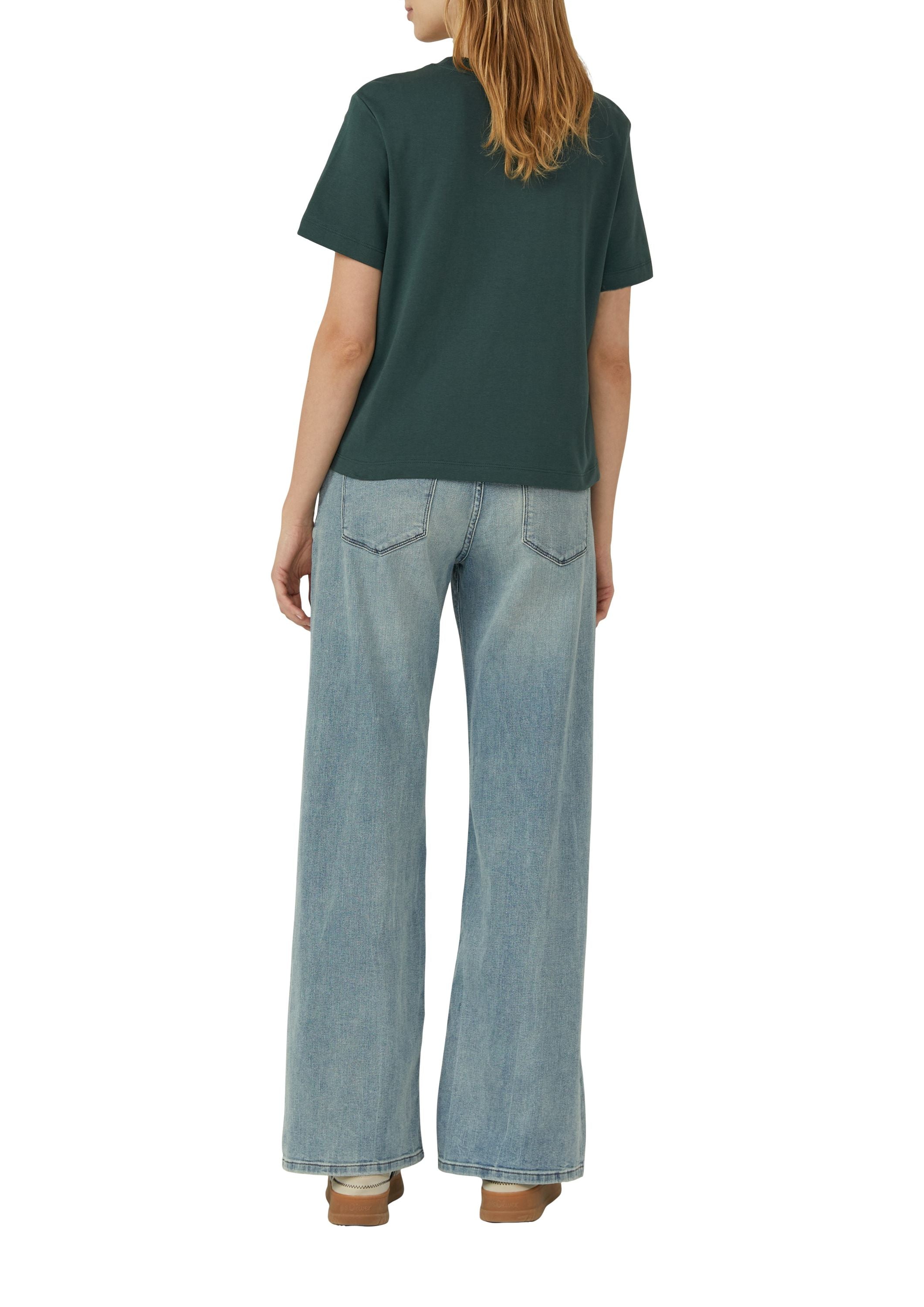 T-Shirt aus Baumwolle - 6933-BLUE GREEN - Grün