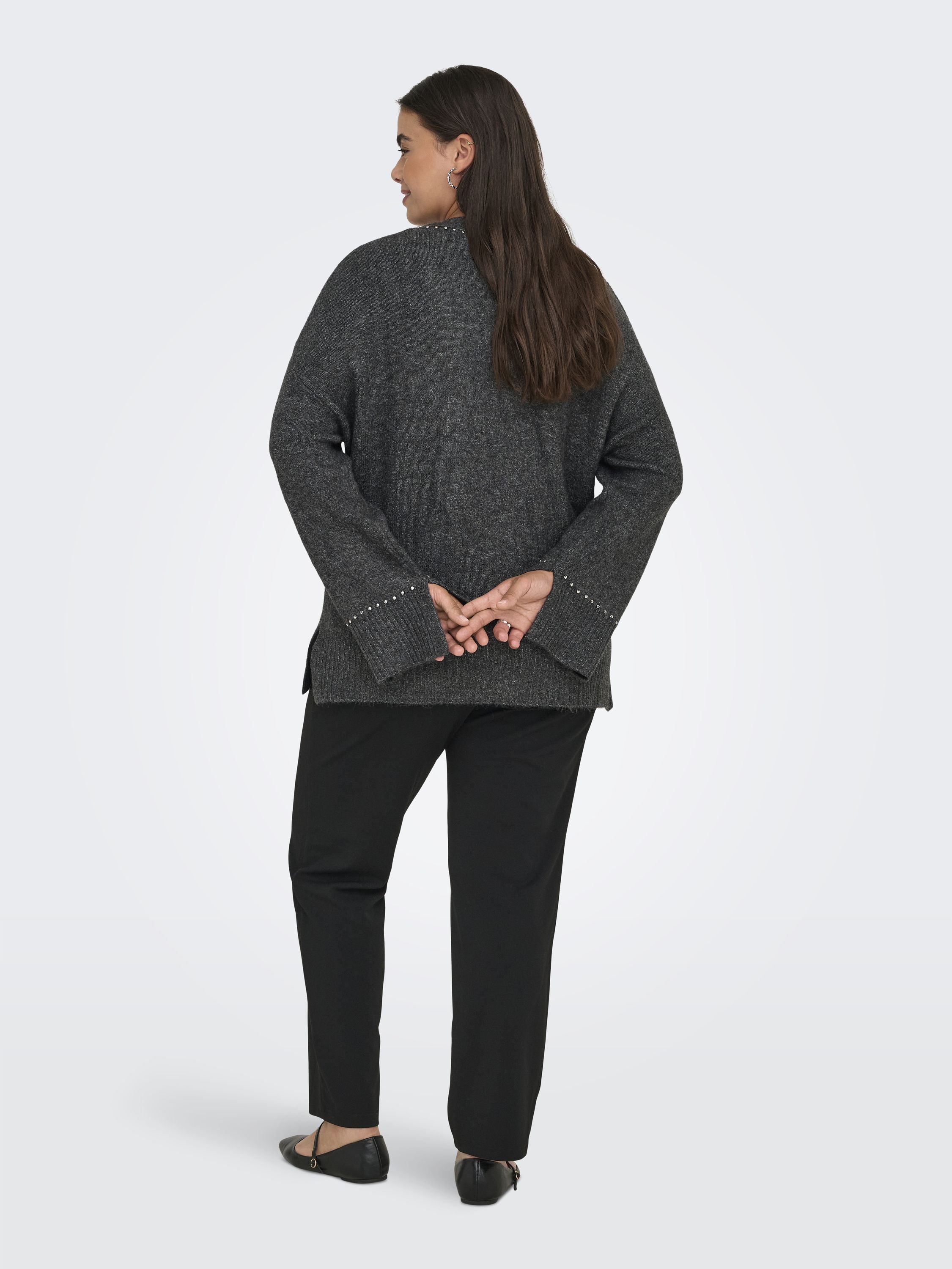 Cardigan - Medium Grey Melange/Silver Stu - Grau