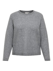 Strickpullover - Medium Grey Melange/Dark Grey - Grau