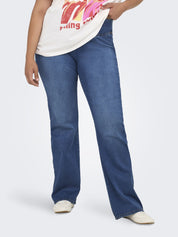 Jeans Flared Fit - Medium Blue Denim - Blau