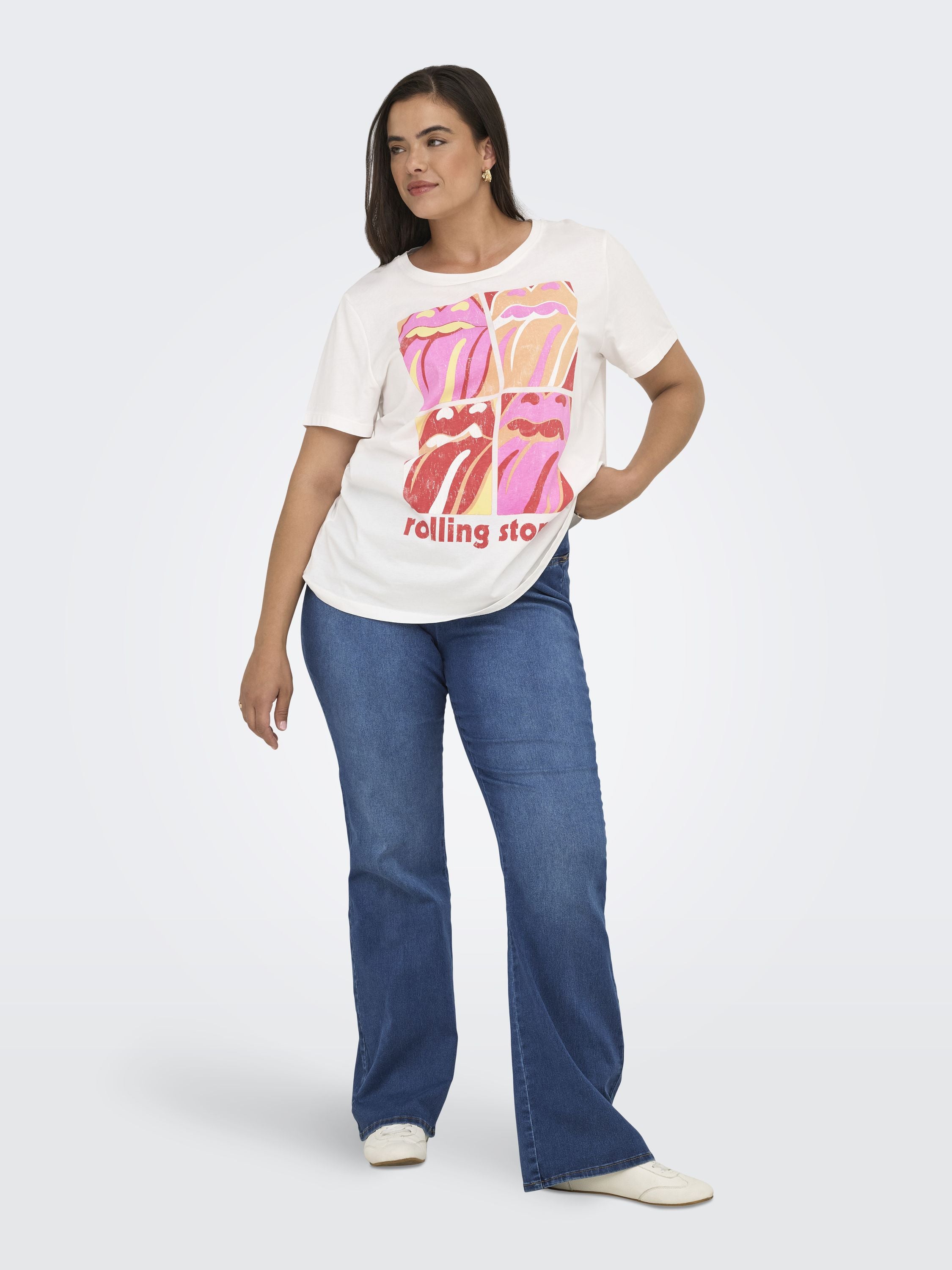 Jeans Flared Fit - Medium Blue Denim - Blau