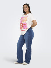 Jeans Flared Fit - Medium Blue Denim - Blau