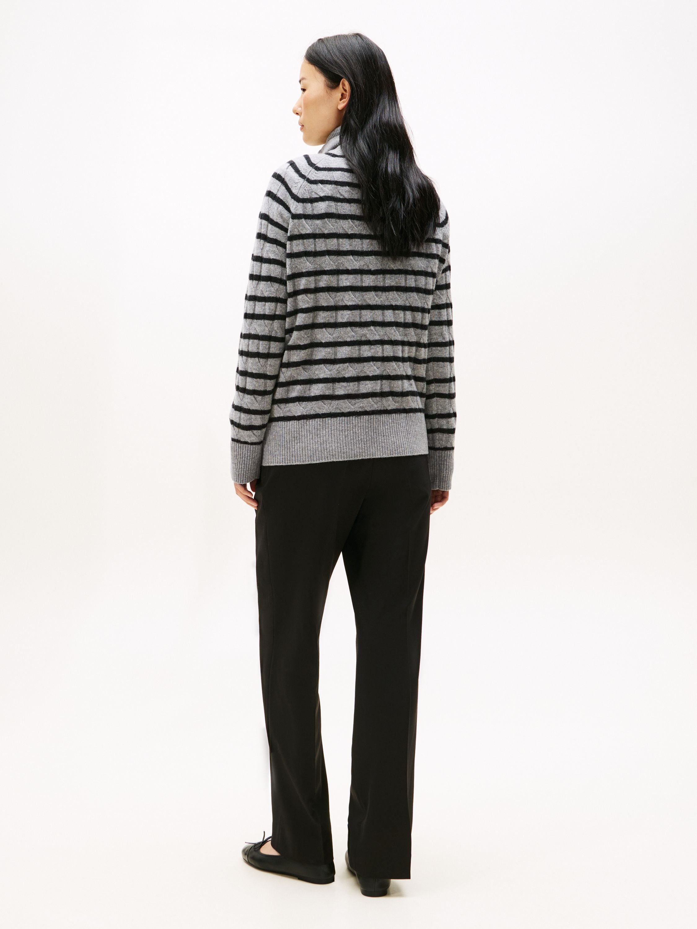 Rollkragenpullover aus Wolle - 0CV-GREY - Grau