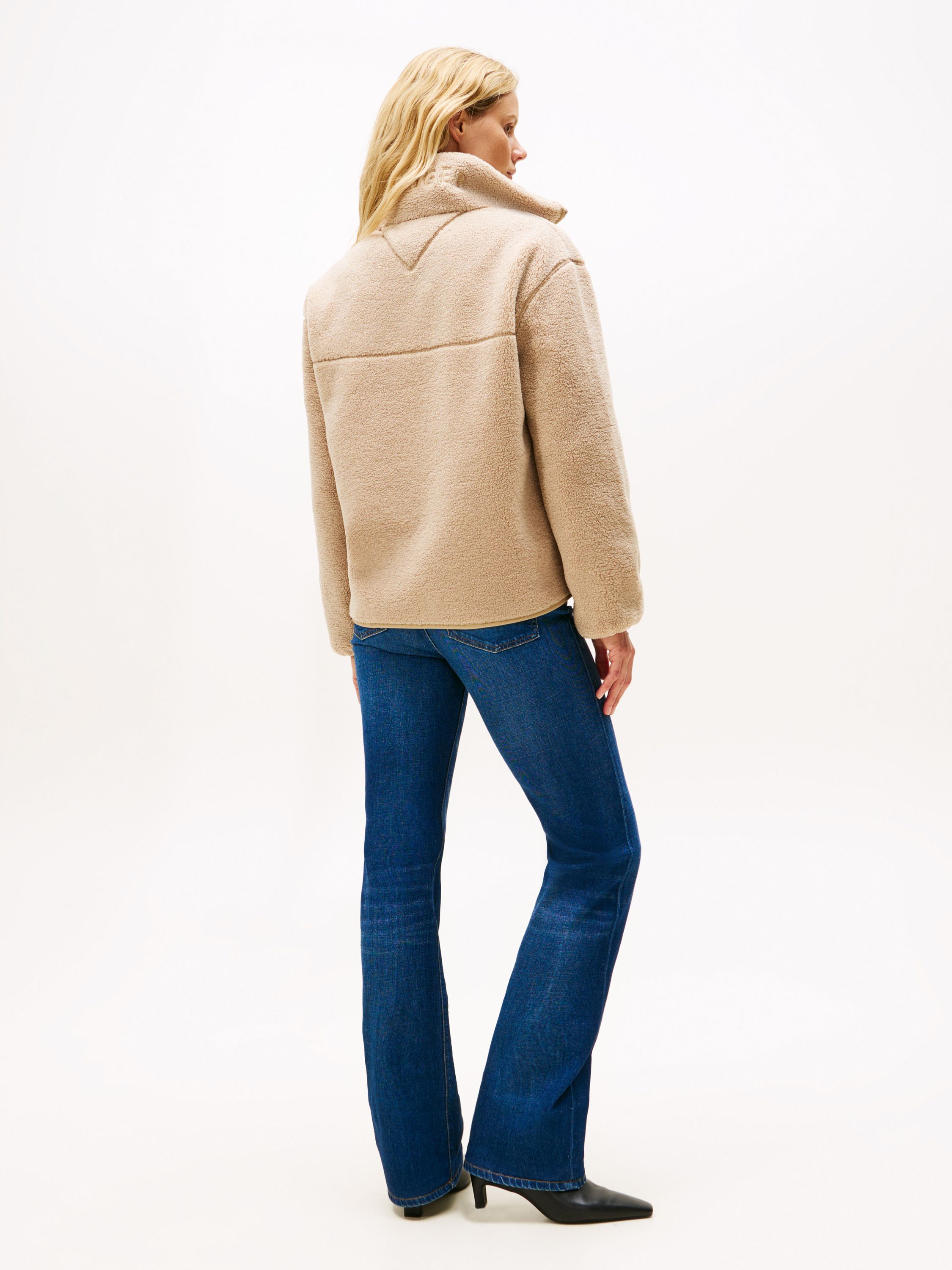 Teddy-Jacke Regular Fit - AEG-BEIGE - Beige