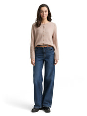 Cardigan - 38330-soft taupe melange - Beige
