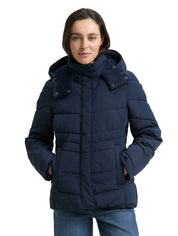 Puffer-Jacke mit abnehmbarer Kapuze - 10668-sky captain blue - Blau