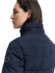 Puffer-Jacke mit abnehmbarer Kapuze - 10668-sky captain blue - Blau