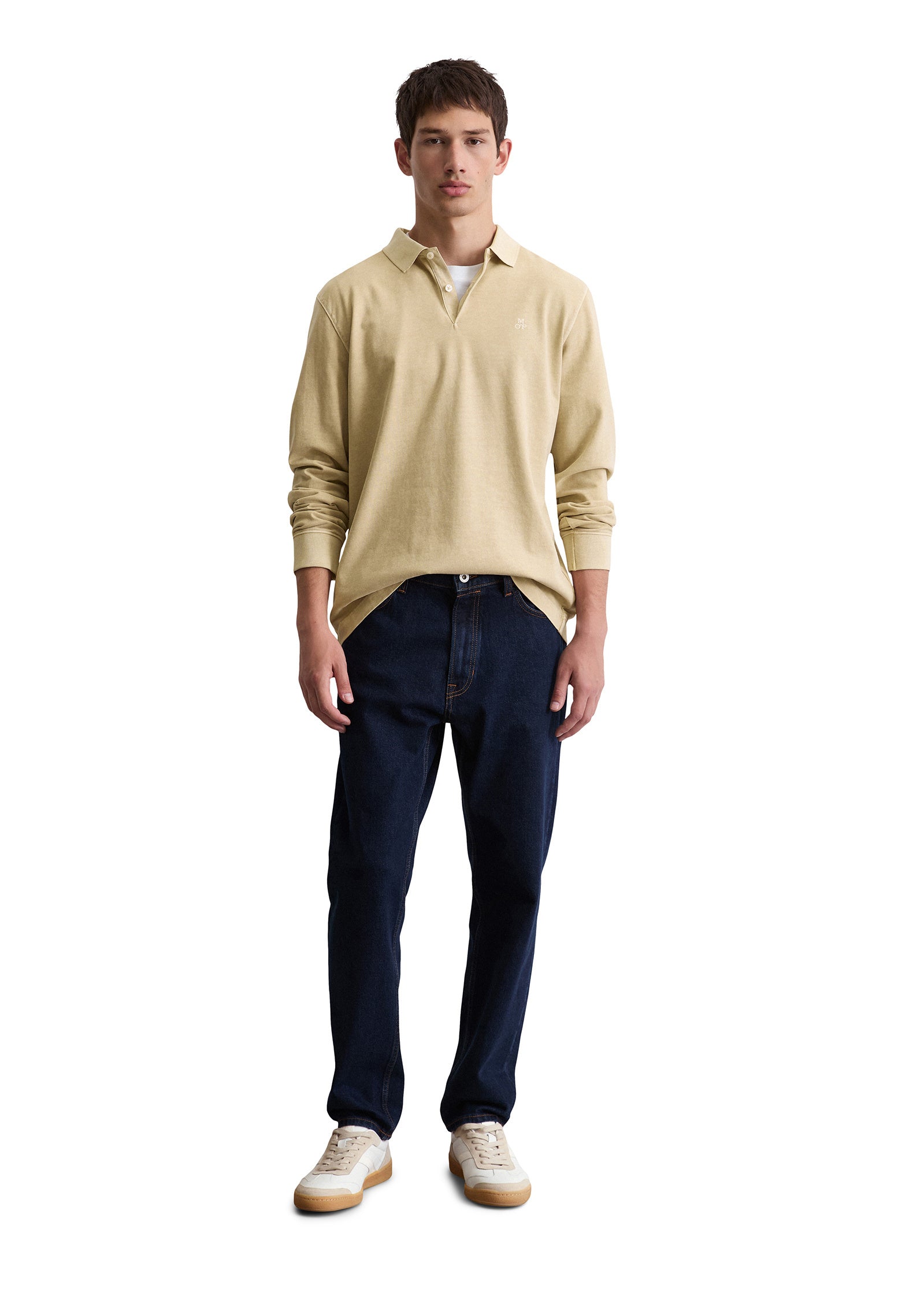Langarm-Poloshirt Regular Fit - 111-pure cashmere - Beige