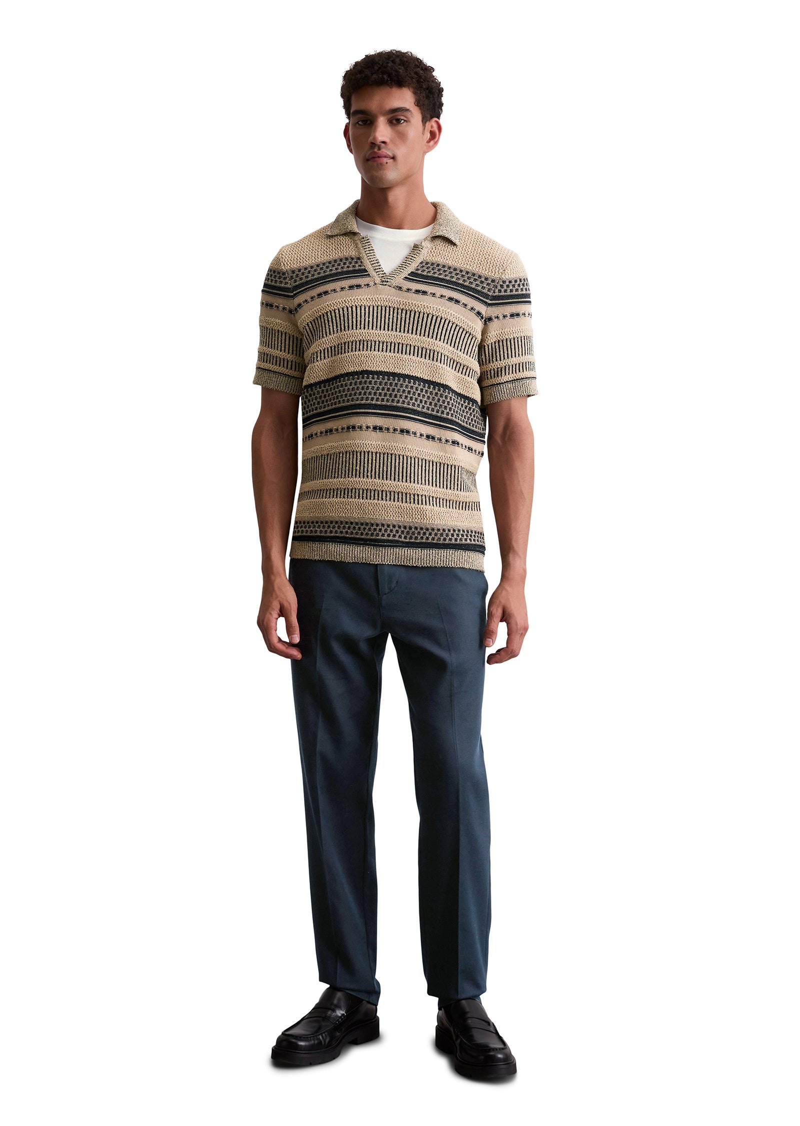 Kurzarm-Pullover - 111-pure cashmere - Beige