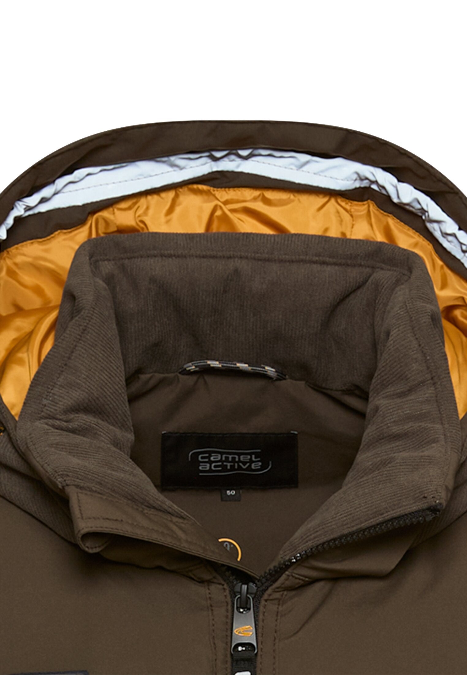 Steppjacke mit abnehmbarer Kapuze - 27-Dark Brown - Braun
