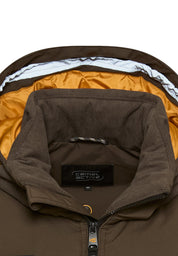 Steppjacke mit abnehmbarer Kapuze - 27-Dark Brown - Braun