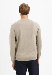 Strickpullover Regular Fit aus Baumwollmix - 015-Sand - Beige