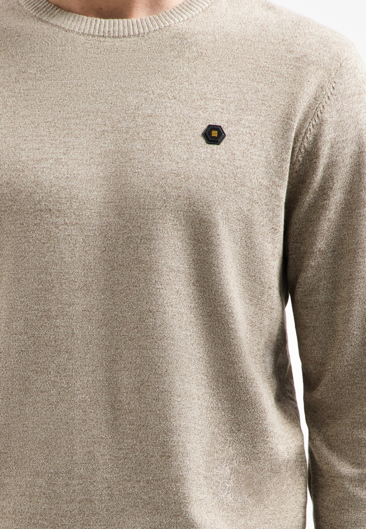 Strickpullover Regular Fit aus Baumwollmix - 015-Sand - Beige