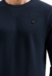 Strickpullover aus Baumwolle - 078-Night - Blau
