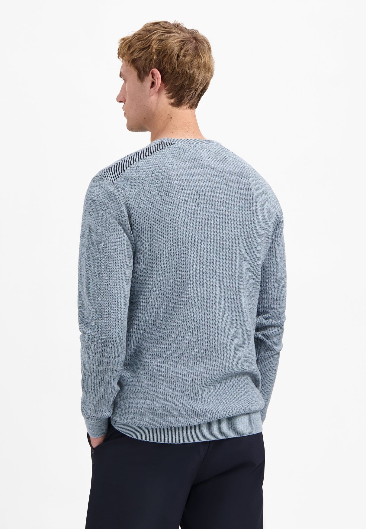 Strickpullover aus Baumwolle - 138-Dusty Blue - Blau