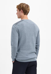 Strickpullover aus Baumwolle - 138-Dusty Blue - Blau