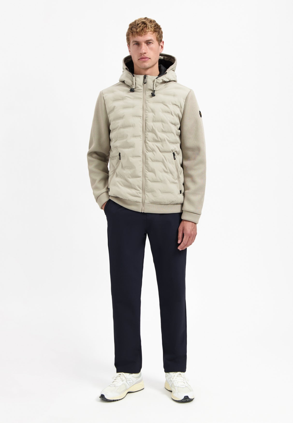 Hybridjacke gesteppt - 014-Stone - Beige