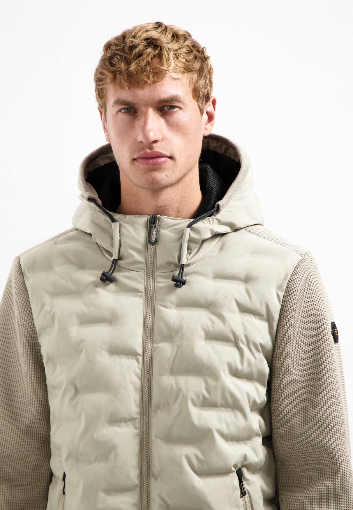 Hybridjacke gesteppt - 014-Stone - Beige