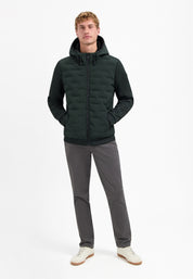 Hybridjacke gesteppt - 124-Dark Steel - Grün