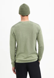 Strickpullover aus Baumwolle - 197-Light Moss - Grün