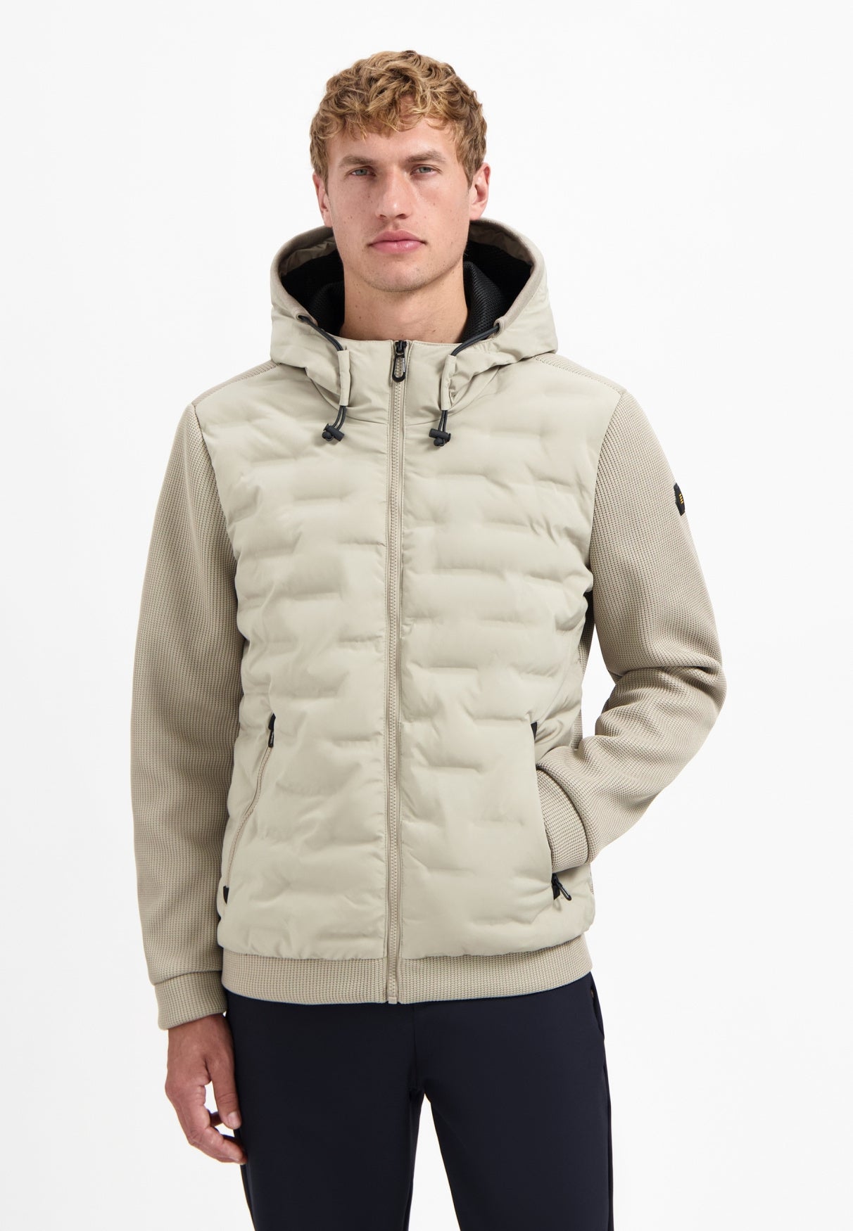 Hybridjacke gesteppt - 014-Stone - Beige