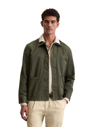 Overshirt Regular Fit aus Coated Twill - 493-copley brown - Khaki