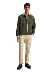 Overshirt Regular Fit aus Coated Twill - 493-copley brown - Khaki