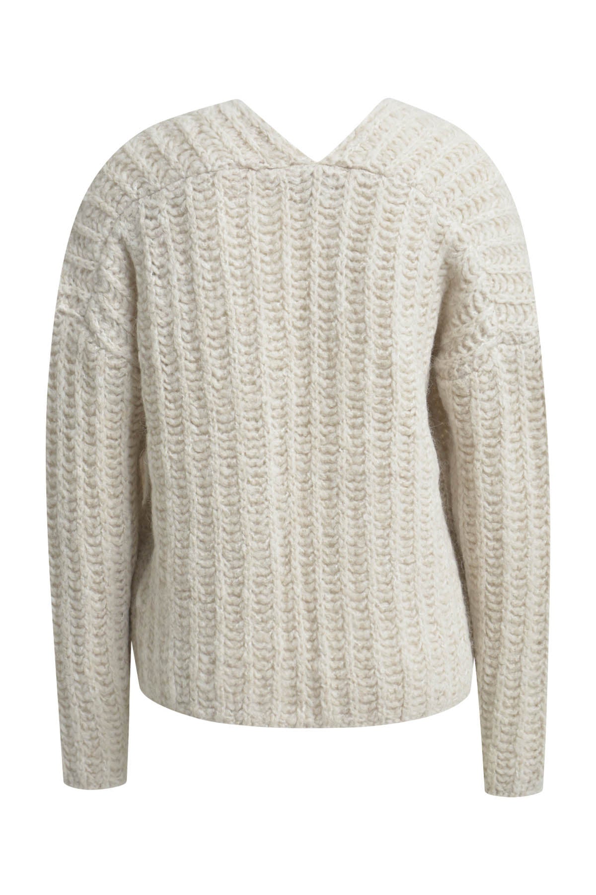 Strickcardigan aus Wollmix - 105 - Grau
