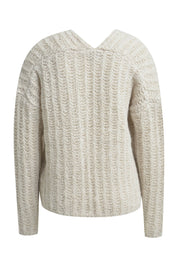 Strickcardigan aus Wollmix - 105 - Grau
